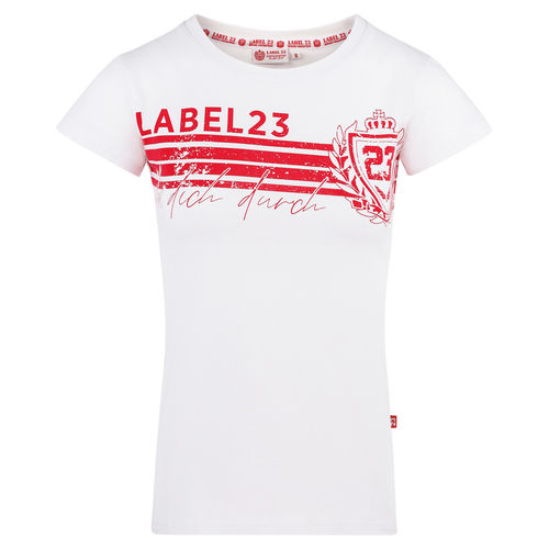 Label 23 Damen Shirt Box dich durch weiß und grau
